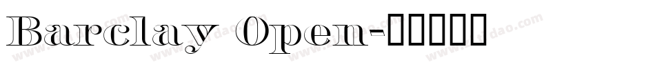 Barclay Open字体转换